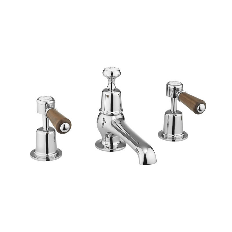 Kensington Walnut 3 Tap Hole Mixer with Pop-Up Waste